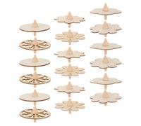 Toddmomy Giroscopio de Madera para 18 Piezas DIY para Pintar Juguetes Giroscópicos Infantiles Set de Peonzas de Colores Juguete Portátil de Alivio de Presión Accesorio Creativo