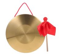 Toddmomy Gong Portátil de Cobre Instrumento de Percusión Tradicional Chino de 22 Cm Mazo Alarma Práctica para Prevención de Inundaciones y Estilo Aleatorio Adecuado para Uso Infantil