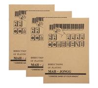 Toddmomy Guía De Mahjong Chino (3 Piezas): Manual para Principiantes. Guía De Referencia Rápida sobre Las Reglas Y Estrategias del Mahjong Chino.