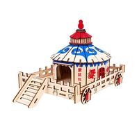 Toddmomy Hamster Hideout House with Jump Platform Cozy Small Pet Villa For Hamsters Mice and Guinea Pigs Durable Design For Sleeping and Playing