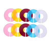 Toddmomy Hebillas Redondas de Plástico para Perchas de Ropa Separación de Talla, Pack de 10 Piezas Multicolor para Bordado y Costura en Accesorios de Ñiño