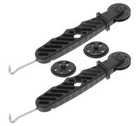 Toddmomy Herramienta Portátil para Reparación de Mosquiteras Rodillo y Gancho, Kit de 2 Piezas para Instalación en Ventanas y Puertas