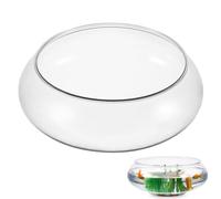 Toddmomy Jarrón de cristal para flores, terrario, suculentas, plantas de aire, maceta hidropónica, boca ancha, globo, pecera, cuenco flotante, contenedor floral, centro de mesa para el hogar, boda,