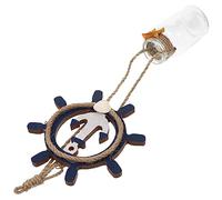 Toddmomy Jarrón De Pared Forma De Timón Estilo Macetero Hidropónico para Colgar La Pared Decoración Colgante Timón Retro Colgante De Maceta