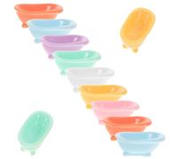 Toddmomy Juego De 12 Piezas De Bañera para Casa De Muñecas Miniatura Jardín Accesorios para Casa De Muñecas Mini Bañera para Hámster Muebles De Resina para Casa De Muñecas