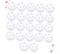 Toddmomy Juego De 22 Balones De Plástico para Interior, Pelota De Práctica Orificios Perforados, Color Blanco, Vuelo Equilibrado y Duradero, Entrenamiento De Golf Espacios Interiores y Exteriores