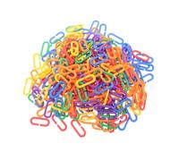 Toddmomy Juego de 400 Ganchos de Plástico con Forma de C Y Eslabones de Cadena para Niños Y Niñas Juguetes Entrelazados para Loros Pájaros Y Otros Animales