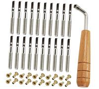 Toddmomy Juego De Clavijas De Afinación y Clavos De Cuerda Para Arpa De Lira, 20 Piezas De Clavos, 20 Clavijas De Fijación, Herramienta De Ajuste De Holgura Para Accesorios Profesionales De Lira