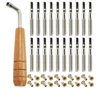 Toddmomy Juego de Clavijas de Lira para Cuerda de Arpa, Accesorio de Madera y Metal Acabado Suave Rebabas para Músicos de Lira