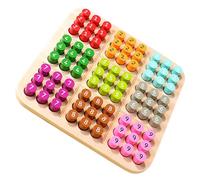 Toddmomy Juego De Mesa De Sudoku De Madera Perforada para Niños 4-6 Años, Tamaño Pequeño, Colorido, Educativo, Desarrollo De Memoria y Habilidades Cognitivas