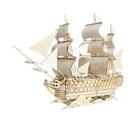 Toddmomy Juego de Rompecabezas 3D de maquetas de Barcos para Adultos - Kit de maquetas de Barcos de Madera para Adultos - Rompecabezas de Antiguo de Madera para armar, Adorno Decorativo de Mesa
