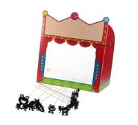 Toddmomy Juego de Títeres de Sombras Chino para Niños, Teatro de Marionetas Educativo, Escenario de Papel Tamaño H, Juguete Creativo para Experimentos y Narración Familiar