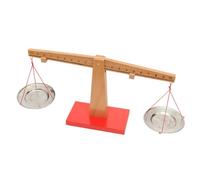 Toddmomy Juego Didáctico de Balanza de Aritmética de Madera para Juguete Educativo para Primera Infancia Desarrollo de Coordinación y Reconocimiento de Números y Formas