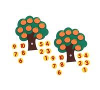 Toddmomy Juegos De Matemáticas De Fieltro para Preescolar, Árbol De Naranjo Educativo para Niños, 2 Piezas, Material Manipulativo Numérico para Aprendizaje Matemático Jardín De Infancia