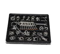 Toddmomy Juegos de Rompecabezas de Anillos de Inteligencia, 25 Piezas de Metal, Juego de Mesa Educativo Adultos, Acertijos para Entrenar el Cerebro y Desarrollar Habilidades Cognitivas