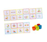 Toddmomy Juguete de Clasificación para Tazas de Colores Resistente para Desarrollo Cognitivo y Coordinación Manual Aprendizaje Divertido Montessori Preescolar