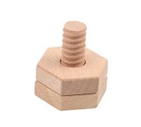 Toddmomy Juguete de Combinación de Tornillos de Madera Formas Geométricas para Niños, Ejercicio de Habilidad Manual y Pensamiento Lógico en Múltiples Juegos
