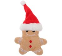 Toddmomy Juguete Interactivo para Gatos De Peluche Forma De De Jengibre y Sombrero De Santa para Navidad Estimula La Actividad Física Catnip