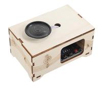 Toddmomy Juguetes De Grabadora Recordadora para Juguete De Fonógrafo Juguete Musical De Montaje Grabadora De Sonido De Bricolaje Recordadora De Sonido para Caqui De Madera