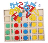 Toddmomy Juguetes De Iluminación Digital Juguete Matemático De Madera para Preescolar Kit De Manipulación para Sumar y Disminuir