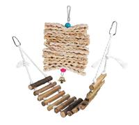 Toddmomy Juguetes De Puentes Colgantes para Pájaros con Pinchos De De Maíz y Juguete para Morder para Cacatúas y Periquitos Puente De Cuerda para Jaula De Pájaros Escalera Colgante