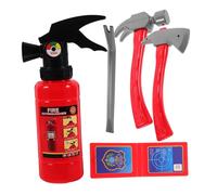 Toddmomy Juguetes Extintor de para Kit de Disfraz de Bombero con Juego de rol Educativo para Desarrollo y Coordinación Manual Material Resistente Seguro