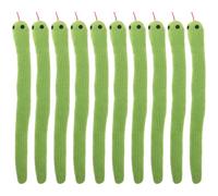 Toddmomy Juguetes Interactivos para Gatos 10 Piezas Serpientes Realistas de Peluche Chirriantes Juguetes para Masticar y Dentición Color Verde Ideales para Estimular y Entretener