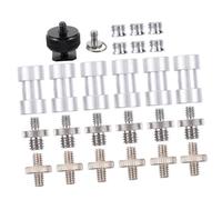 Toddmomy Kit de Adaptadores de Tornillos para Trípode Cámara Tornillos Doble Cabezal y Anillos C y Tuercas Compatibles con Cámaras DSLR Monopiés y Soportes Profesionales Duradero y