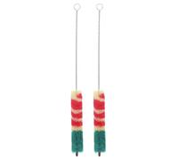 Toddmomy Kit de Limpieza Piccolo 2 Cepillos de Hilo de Algodón y Metal, Portátiles y Reutilizables para Limpiar Instrumentos Musicales de Viento
