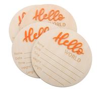 Toddmomy Letrero De Bienvenida Para Bebés De Madera Redondo Cartel De Nacimiento Para Recién Nacidos Anuncio Personalizado Nombre Accesorio Fotográfico Para Shower y Guardería