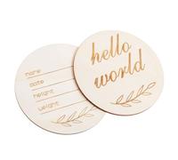 Toddmomy Letreros de Madera Minimalistas Ideales para Fotos 2 Piezas, Color Marrón para Anuncio de Nacimiento de Ñiño y Obsequio para Padres Primerizos