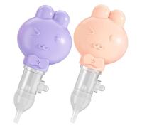 Toddmomy Limpiador Nasal Manual para Recién Nacidos, Succión Segura de Silicona, Pequeño y Liviano para Ñiño, Uso Portátil en Cuidado Infantil, Paquete de 2 Unidades Rosa y Morado