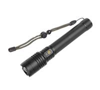 Toddmomy Linterna Recargable USB Xhp90 de Aleación de Aluminio Ultrabrillante Zoom Telescópico Resistente al Agua para Caza Camping Senderismo y Actividades al Aire Libre