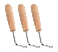 Toddmomy Llave de Afinación para Arpa de Lira de Madera y Acero, Diseño Compacto con 4 Esquinas Internas, Adecuado para Reparaciones de Instrumentos y Conciertos, Pack de 3 Piezas