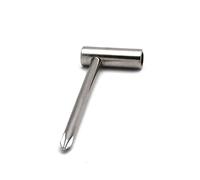 Toddmomy Llave de tubería de guitarra varilla de armadura de guitarra maleficio Cuello herramienta de llave de barra de armadura Silver