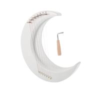 Toddmomy Luna Creciente Laiyaqin Arpa Lira Lunar de Cuerdas Instrumento de Madera con Llave de Afinación para Práctica Musical Casa o Viajes