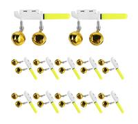Toddmomy Luz LED para Caña de Pescar con Doble Campana de Alerta, Barra Luminosa Verde, 12 Unidades, Clip Antideslizante para Pesca Nocturna y Detección Sensible de Picadas