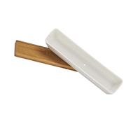 Toddmomy Maceta Rectangular de Cerámica en Color Claro con Platillo de Bambú Ligera y Resistente para Plantas Suculentas Adecuado para Decoración de Mesa y Cocina