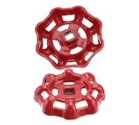 Toddmomy Manijas de Válvula de Cierre Rojas de Hierro Fundido, 2 Piezas, Mango de Rueda Redonda Resistente para Grifo y Tubo de Agua, Repuesto Duradero para Plomería Doméstica