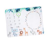 Toddmomy Manta de Franela para Recién Nacido 120X100 CM Juego de 3 Piezas 2 Marcos para Fotos Conmemorativas de Crecimiento Manta para Envolver Bebés y Fondo de Fotografía Obsequio para