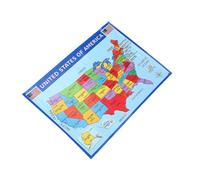 Toddmomy Mapa de Estados Unidos Póster Geográfico Detallado Para Aula y Oficina Impreso en Papel UV Resistente 19.68X13.77 in Para Estudiantes