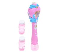 Toddmomy Máquina de Burbujas Eléctrica Rosa Música Juguete Luminoso Portátil para Varita Mágica Brillante para Juegos Creativos y Fiestas Infantiles