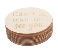 Toddmomy Marcadores de Viaje de Embarazo Discos Semanales de Madera Redondos para Bebés Señal Semanal Doble Cara Accesorios Fotografía Set 11 Piezas Obsequio Futuras Mamás