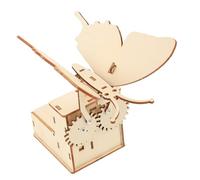 Toddmomy Mariposas de Madera DIY Mecánico Juguete Educativo Biónico para Material de Experimento Científico Puzzle Seguro y Decorativo para Regalo