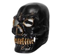Toddmomy Máscara de Calavera de Plástico Negra Ligera y Cómoda para Fiesta de Halloween y Cosplay, Diseño Realista y Espeluznante en Forma de Cráneo