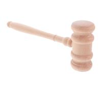 Toddmomy Mazo de Juez de Madera Beige para Abogados y Jueces, Martillo Judicial Versátil para Juicios Civiles y Penales Diseño Estable y Uso Profesional