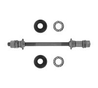 Toddmomy Metal Gris Eje Trasero de Bicicleta de Montaña, Bolas, 180mm | Eje Pasante Rodillo, Kit de Ejes para Bicicleta, Base del Buje, Soporte de Montaje