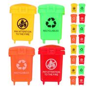 Toddmomy Mini Cubo de Basura de 40 Piezas: pequeño Cubo de Basura de sobremesa con Tapa, Ideal para Salas de Juegos de muñecas y Juguetes de clasificación Montessori.