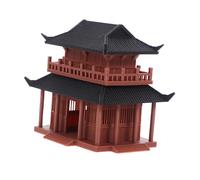 Toddmomy Miniature Pavilion Figurine For Aquarium and Fairy Garden Decor Asian Zen Style Micro Landscape Ornament For Home Office Compact Plastic Pagoda Sculpture