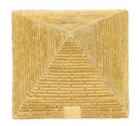 Toddmomy Modelo de Pirámide Decorativa de Resina Dorada, Figura Vintage Creativa en Forma de Pirámide para Decoración de Boda y Hogar, Diseño Único y Versátil